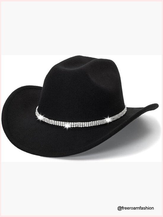 Unisex Felt Western Cowboy Hat - Classic Tejana Style Fedora for Adults main image 4